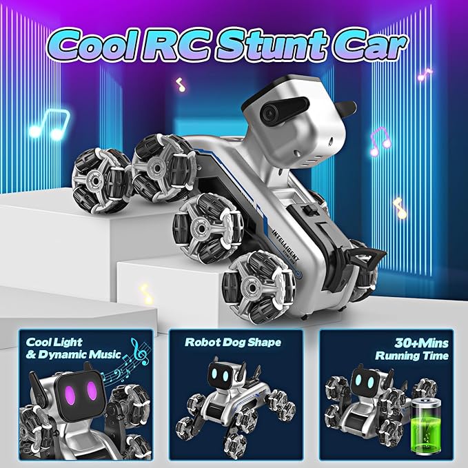 Remote Control Robot Dog Car with Lights and Sound